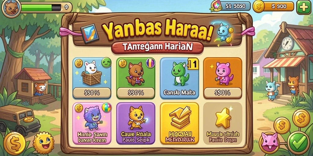 Tantangan harian memberikan hadiah menarik untuk pemain.