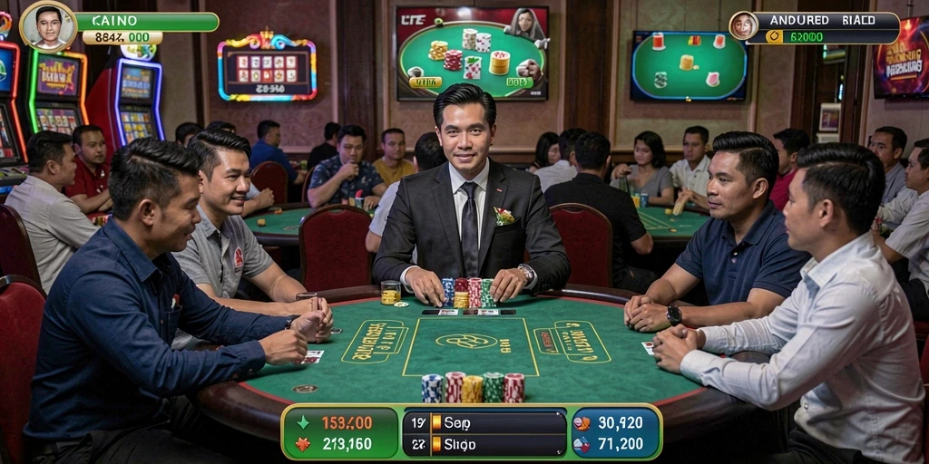 Momen permainan yang mendebarkan dengan teman.